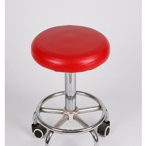 미용실 전동의자 메이크업 바버샵 헤어 미용 보조 시술 샴푸 높이조절 의자 체어 75, 28-35cm에 적합, 빨간색, 1개