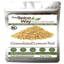The Spice Way Lemon Peel - Granules ( 4 oz ) zest and rind without any preservatives. Great for cook, 1