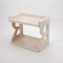 싱크인선반슬라이드 주방정리대 양념장 주방용식기 비닐 용품 용구 수납선반대 면 레이어드 야채 칼걸이 3682732119, 카색 심플 타입 2층 칼걸이 없음