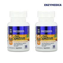 엔자이메디카 다이제스트 스펙트럼 30캡슐 2통 아밀라아제 셀룰레이스 라이페이스 리파아제 프로테아제 말테이스 락테이스 말타아제 프로테이스 헤미셀룰라아제 셀룰라아제 펙티나아제