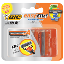 BIC 빅면도기 이지클릭 3중날 리필팩 1개, 4개
