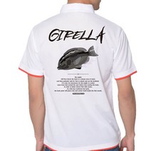 [피싱웨어]벵에돔티셔츠 ver2 카라 긴꼬리 찌낚시 갯바위 낚시 여름 반팔 기능성 티셔츠 빅사이즈가능, 반팔카라쿨티셔츠, 3L(110), 화이트