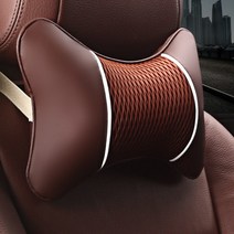 차량 목 쿠션 베개자동차 코튼 플란넬 목 베개 BMW 푸조 아우디 포드 포커스 폭스 바겐 골프 혼다 테슬라, 06 Leather Cofffe 1pcs