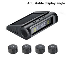 자동차 TPMS 각도 조절 자동 타이어 압력 모니터링 온도 경보 경고 시스템 무선 태양열 센서 4 개, [01] External sensors