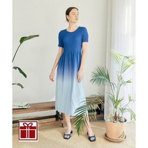 세컨스킨 NAWSD4995 NEW모달 스마킹 하프슬리브 그라데이션 롱드레스