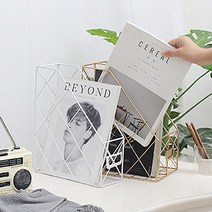 1단 2단 골드 블랙 화이트 책꽂이 인테리어 틈새 사무실 스탠드 / 이케아 스타일, 화이트 2단