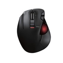엘레컴 인체공학적 왼손 트랙볼 무선마우스 M-XT4DRBK-G, 레드(볼)