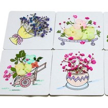 [바보사랑] 꽃보듬(압화) 컵받침대 만들기 KIT, 상세 설명 참조