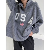 USA 후리스 양털 아노락 쪼임스트링밑단 고퀄리티