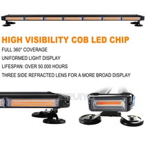 14 인치-49 인치 교통 고문 COB LED 스트로브 경찰 조명 비상 바 깜박이 신호 램프 트럭 SUV 12V 24V 26, 03 65cm 26inch, 05 Red Blue Red Blue...