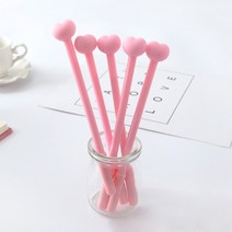 하트볼펜 인쇄가능 기념품 개업 답례품 제작 잘써지는 볼펜, 블랙