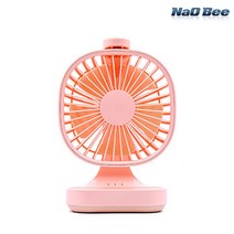 NaOBee 카운터탑 저소음 USB 탁상용 미니 선풍기, 핑크