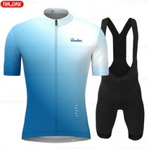사이클 웨어 Raudax-여름용 사이클링 저지 반팔 세트 청소년 의류 통기성 산악 자전거 MTB