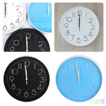 굿마켓 무소음 원형벽시계 아날로그벽시계 선물용벽시계, 검정