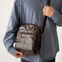 끄레앙 남자 소가죽 크로스백 오일플럽가죽 메신저백 태블릿PC 수납가방 70020