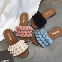 와이제이 국내 당일 발송 프릴슬리퍼 5컬러 스웨이드 러블리 슬리퍼 YJ0006