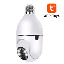 화상회의 줌카메라 방송용캠 1080P 360 PTZ 파노라마 램프 와이파이 전구 감시 야간 투시경 사람 추적 베이비 모니터 비디오 녹화 호환용, 1.1080P camera