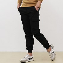 핏콕 남성용 면스판 포켓 밴딩 빅사이즈 조거 카고바지