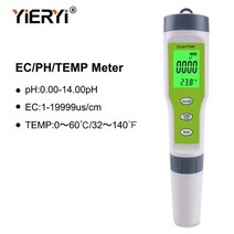 Yieryi 새로운 TDS PH 미터 PH TDS EC 온도 측정기 수영장 식수 수족관 용 디지털 수질 모니터 테스터, 협력사, TPH01137A