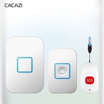 무선 호출기/간병인 환자 노인 SOS 호출기/응급벨, 비상벨 호출기, 블랙, 1개