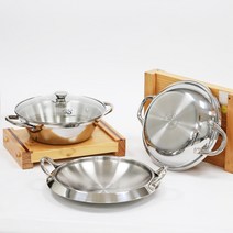 통3중 인덕션 전골냄비 샤브샤브 감자탕 부대찌개 오뎅탕 전골팬 매운탕 수육 곱창 오뎅, 부대전골-32cm