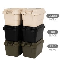 알래즈 캠핑 멀티 스태킹 신형 카고박스 다용도 수납박스 우드상판 트렁크 정리함 30L 50L 70L, 70, 아이보리