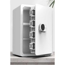 터치스크린 지문인식금고 미니 보관함 락 보석함 회사, 45cm 화이트 비밀번호 x 비상 키