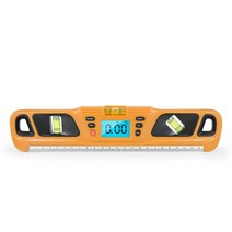 레이저레벨기 자동 레이저 레벨기 수평기 디지털 각도기 각도 측정기 경사계 전자 레벨 360도 자석 레벨 각도 기울기 테스트 눈금자 230mm, 노란색
