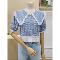 포커스 W몰 4CUS(포커스) 넓은카라 펀칭 블라우스 FM2D7BL04074
