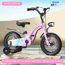 네발자전거 영구 아동용 자전거 마그네슘 합금 유모차 2-5-6-7세 아기 자전거 4-8세 경중형 및 대형 자전거, 19. 12인치, 20. Princess Pink 스포크 휠   홀딩 브
