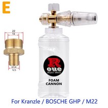 ROUE Snow Foam Lance 1L Car For Karcher 자동차 압력 폼 건 노즐 클린 워시 도구 샴푸 분무기 와셔, [05] For Kranzle M22