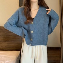 런던 플랏 가르송 니트 겨울 여성 솔리드 캐주얼 카디건 여성 느슨한 소프트 코트 우아한