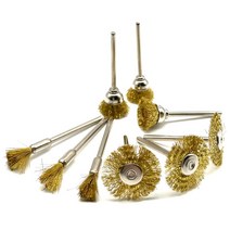 유선드릴 황동 브러시 스틸 와이어 휠 로타리 도구 연마 금속 녹 제거 세트 개, 한개옵션0