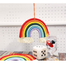 아이방 현관 거실 룸 벽 장식 꾸미기 무지개 레인보우 모빌 소형 /대형 키즈카페 유치원 어린이집 가정 벽 데코 모빌, 대형