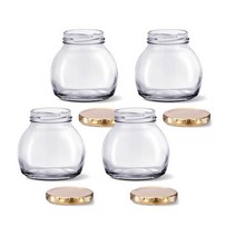 미르코리아 유리 타원병 150 골드캡, 140ml, 4개입
