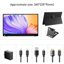 did모니터 전자메뉴판 2K 휴대용 모니터 15.6 인치 HDR IPS 스크린 컴퓨터 디스플레이 게임 PC 노트북 MAC Xbox PS4 5 스위치 폰 USB C HDMI, [01] 15.6inch all, [03] 미국 플매트 카펫 러그