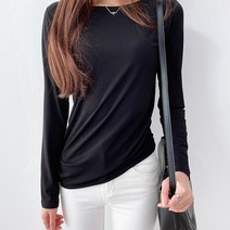 입꼬 촉촉 드레이프 밑단 셔링 텐셀 티셔츠3color (상표권저작권등록)