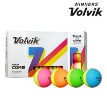 볼빅 비비드 콤비 무광 반반공 3피스 12구 골프용품