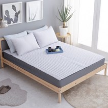 허니베딩 냉감원단 시원한 여름 침대패드 쿨링패드 시어서커패드 7종택1, 01.퓨어 침대패드-그레이