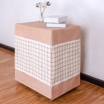 삼성벽걸이무풍 LG 호스 무풍벽걸이 마감 추천 가림막 만들기 듀얼 에어콘커버 이동식 에어컨 덮개, 커피 빅 사이즈, 가로48x세로42x높이80cm