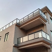 계단 안전 옥상 난간대 휀스 펜스 스테인레스 스틸 난간 발코니 유리 난간 다락방 난간, 1050 높이 304 재질 50 정사각형 검정 페