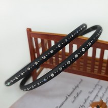 안아픈 기본 플라스틱 얇은 큐빅머리띠 헤어밴드 CUA01