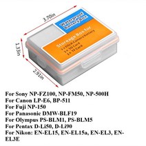 견고한 2000mAh EN-EL3e EN EL3e 배터리 + 충전기 및 유형 C 포트 Nikon D90 D80 D70 D50 D300s SLR, 01 1x Battery Box