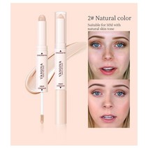 컨실러 나스컨실러 컨실러추천 YANQINA 더블 헤드 컨실러 입체 천연 파우더 파인 페이스 파운데이션, 한개옵션1, 01 Natural color