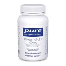 Pure Encapsulations 퓨어 인캡슐레이션 유비퀴놀 QH 100mg 소프트젤 60정 Ubiquinol-QH Hypoallergenic Supplement, 1개