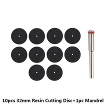 원형 톱날 드레멜 그라인더 회전 공구 3mm 맨드릴 수지 연마 디스크 32mm 금속 절단 세트 26 개, CHINA, 11 Pcs Set, 01 11피스 Set