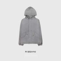 브이핏 AA 후드 홀겹 숏 야상 점퍼