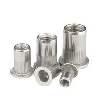 스틸리벳 접시머리 둥근머리 리벳 스테인레스 스틸 탄소강 알루미늄 플랫 헤드 블라인드 너트 인서트 나사 볼트용, M4 (20pcs)+304 stainless steel