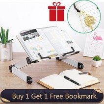 조정 가능한 책 독서 대 홀더 접히는 Bookend PC 지원 아이 성인 가정 사무실 요리 잡지 선반, [02] Black