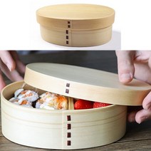 천연 삼나무 우드런치박스 1단 도시락통 (검정밴드포함)